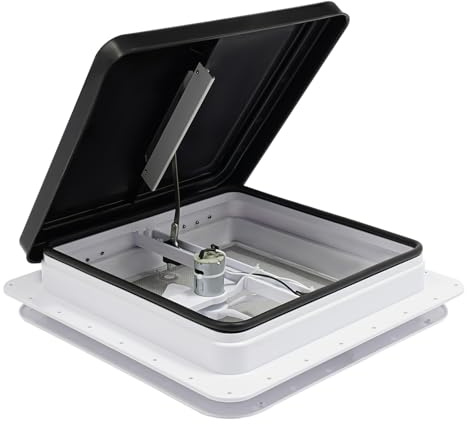 Escotilla de techo para caravana, 42 x 42 cm, con protección visual para caravanas, autocaravanas o autocaravanas con apertura de 14 x 14 pulgadas