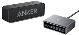 Anker Power & Sound Bundle – Prime 200W 6-Port GaN Charging Station + Soundcore Bluetooth Speaker (Upgraded Version), Fast Multi-Device Charging & 24H Playtime Stereo Sound for Home, Office, and Trave