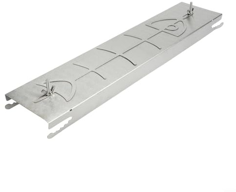 Gdfnmogo Stainless Steel Flame Salmon Grill Holder for Fire Bowls and Kettle Barbecues – 52 x 11.5 x 3 cm, 180° Rotating with 5 Non-Slip Tilt Angles, Dishwasher-Safe,(A)