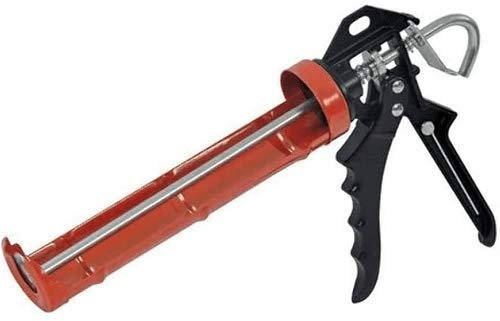 CABLEPELADO Pistola para cartuchos de silicona, Pistola de calafateo, Pistola selladora, Pistola aplicadora de silicona, Pistola para cartuchos, Adecuada para cartuchos de 310 ml, Color rojo