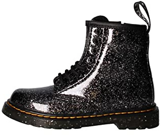 Dr. Martens flickors spädbarn spetsstövel, Svart kosmiskt glitter, 5.5 UK