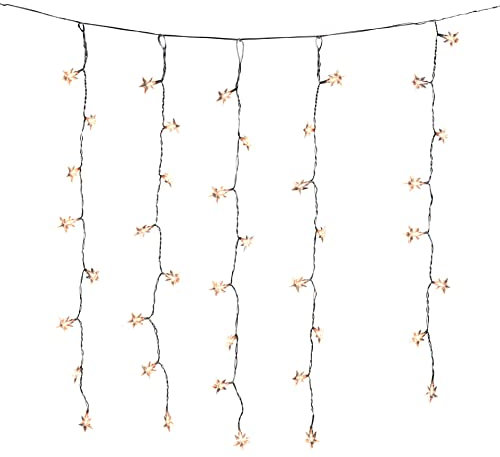 Haushalt International HI 76050 Sternenvorhang mit 40 warmweissen LEDs Batteriebetrieb 60x80cm