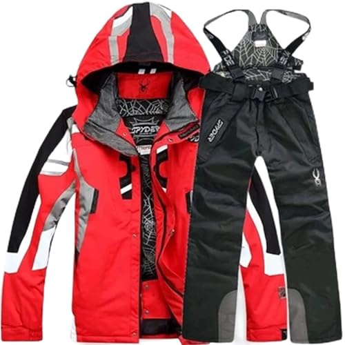 Completi Da Sci Da Uomo Giacche E Pantaloni Da Sci Caldi Giacca Impermeabile Antivento Pantaloni Da Snowboard Da Sci Abbigliamento Termico Da Esterno,C,XXL