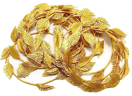 ZUDKSUY 12 x Halloween-Kopfschmuck, Blattgold, römischer Kranz, griechische Krone, Frauen-Kopfschmuck, Party-Dekoration, Zubehör, One size fits all, Strickstoff