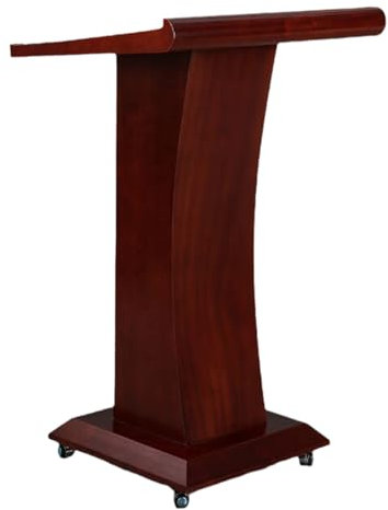 MPOWRX stehpult Rednerpult für Kirchen, Rednerpult aus Rotem Holz, Kanzelpodeste für Hochzeitszeremonien mit Neigbarer Oberfläche, Empfangspulte für Hotels für Konzerte/Restaurants