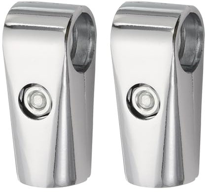 sourcing map Display Rack Clamp 2pcs 3/4 Inch 19mm Shelf Display Rack Clamp Two-way Aluminum Alloy Pipe Fittings Drying Rack Connection Fastening Joint