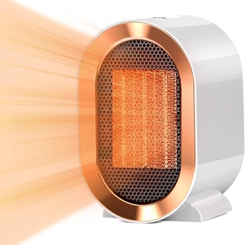 Electric Fan Heater With 1200W/800W Modes, Portable Low Energy Silent Mini Space Heater for Home, Office, Room, Bedroom - 220V, White
