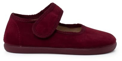 Pisamonas Ballerine con Cinturino Barefoot Serratex Chiusura Strappo Misurare 25 Colore Bordeaux
