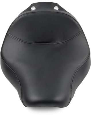 Cnthan7 1pc Front Motorcycle Driver Solo Seat Pad Saddle Bracket Butt Bucket Cushion Leather Black and Black Line For Harley Fat Boy FLSTF 07-17 Motorbike