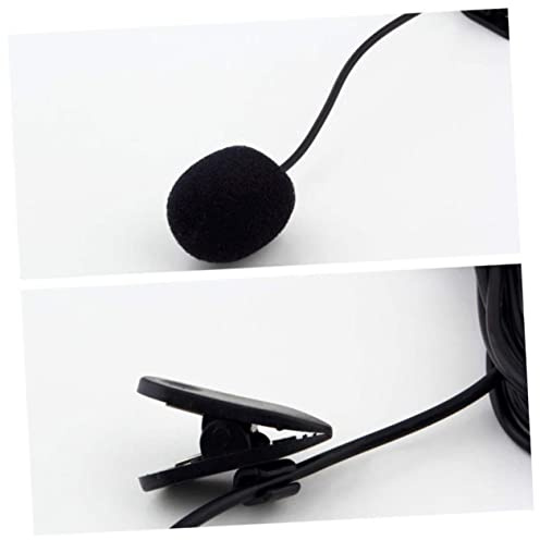 Kleiner Ansteckmikrofon 3,5mm für Vorlesungen und Unterricht Schwarz | Kunststoffgehäuse, Dynamischer Klang, Clip On Ausführung, Anschluss für PC und Laptop im Unterricht
