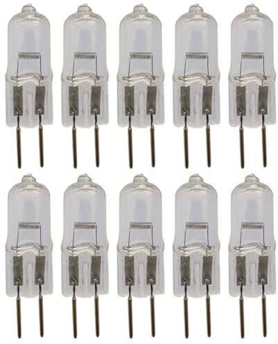 UGEFKMQ Lámpara De Halógeno G6.35 24V 100W Bombilla Halógena Transparente Bombilla Cápsula G6.35 50W 24V GY6.35 Bi-Pin Base Blanco Cálido 75 W