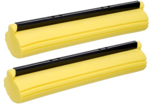 MOLUCKFU 2stücke Roller-moppkopf Aus Baumwolle Und PVA-Schwamm Ersatzmopp Für Schonende Reinigung Von Fliesen Und Autos Und Einfach Auszutauschen