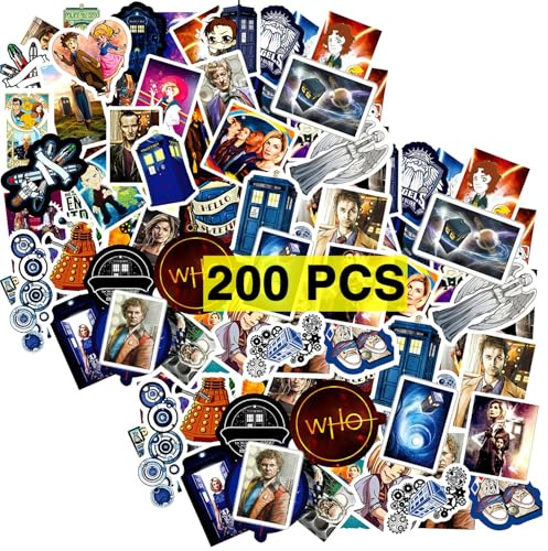 GTOTd Cartoon Adventure Stickers (200Pcs) | Vinyl Waterproof Cartoon Stickers for Teens DIY Decal Party Supplies for Water Bottle Luggage Guitar Skateboard