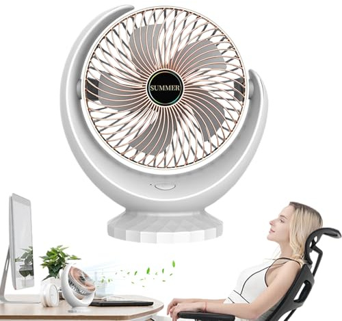 Ventilateur portable, ventilateur rechargeable,Fan de camping rechargeable portable - Petit appareil silencieux avec 3 vitesse de vent Conception de refroidissement silencieuse pour table de table