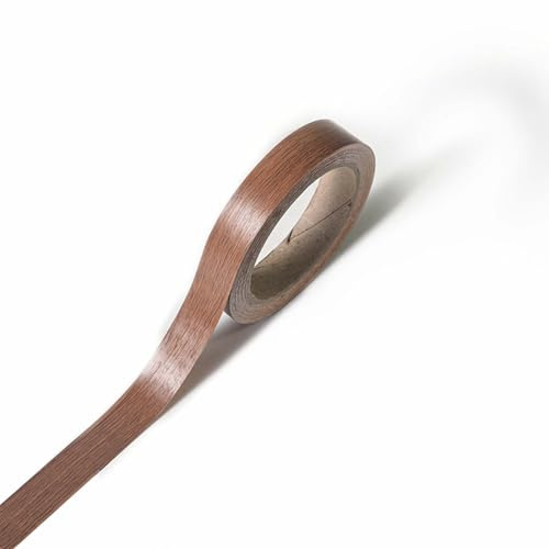 ShiningUU Ruban adhésif en bois de noyer 18 mm x 10 m | Ruban adhésif pour bords de meubles - Ne nécessite pas de repassage - Placage pour étagères/panneaux en bois