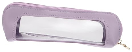 Hemobllo Étui à Pinceaux de Voyage Transparent Trousse de Rangement pour Pinceaux Eyeliner et Fards à Paupières avec Fermeture Éclair Sac Organisateur pour Accessoires de Maquillage