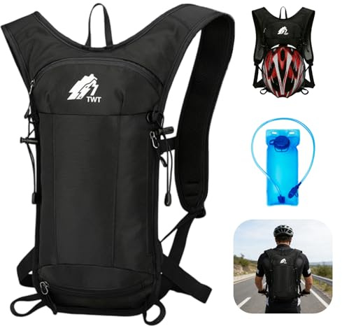 Guiwuiyu Laufweste Damen 10L, Verstellbare Laufweste mit 2L Trinkblase & Helmnetz, Laufrucksack Trinkrucksack, Fahrrad Rucksack | Rucksack klein für Marathons, Laufen, Radfahren und Wandern