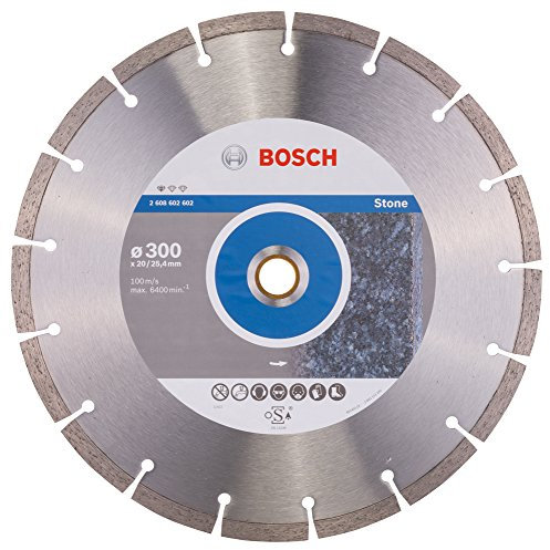 Bosch Professional 1x Diamanttrennscheibe Standard for Stone (für Stein, Granit, Beton, Ø 300 x 20/25,40 x 3,1 x 10 mm, Zubehör für Tisch- & Benzinsägen)