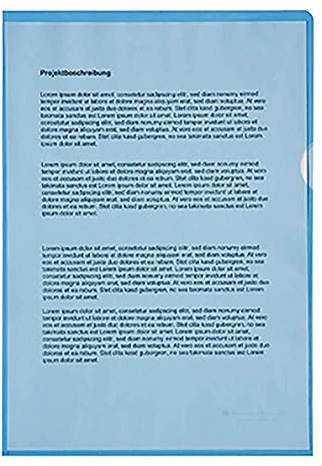 Soennecken Sichthülle 1514 DIN A4 PP blau 100 St./Pack.
