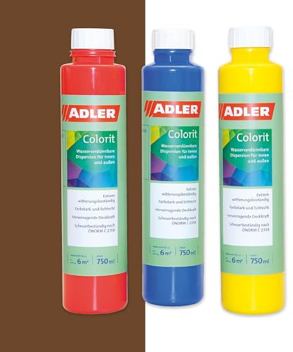 ADLER Colorit-AF 511 Abtönfarbe 250ml Oxidbraun Wandfarbe Volltonfarbe
