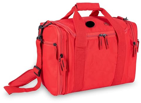 Elite Bags, Borsa per kit di pronto soccorso, Jumble's, Borsa medico, 37x25x20cm, Manico e Tracolla, Divisori Interni, Borsa medica sportiva, Lavabile, Multiscomparti, Borsa di emergenza, Tela, Rosso
