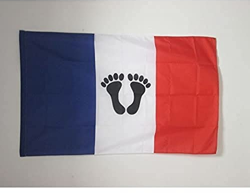 AZ FLAG Drapeau Français d'Algérie 90x60 cm Polyester 100D Fourreau | Usage intérieur et extérieur Drapeau décoratif algérien coutures doubles et bords renforcés avec fourreau pour mât