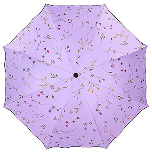 Maibar Sun Umbrella for Women UPF 50 UV Umbrella spf 50 Compact Lightweight Mini Umbrellas (Purple)