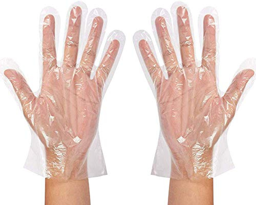 Transparente Einweghandschuhe aus Kunststoff, Virenschutz, Handschuhe zum Kochen im Grill, für zu Hause, im Bad, Hygienehandschuhe für die Küchenreinigung (1000 Handschuhen)