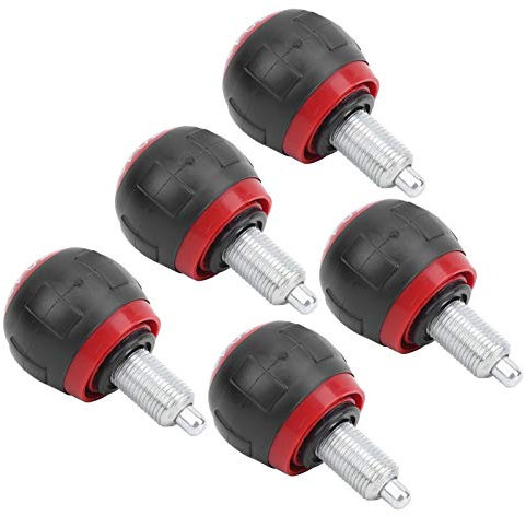 Keenso Pasadores de Resorte de Pasador de tracci¨®n 5 uds 50x45mm M16 Fitness Pop Pull Pin de liberaci¨®n de Perilla de cart¨®n sint¨¦tico Mango de Ejercicio Accesorio de Repuesto(Rojo)