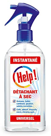Détachant à Sec Universel 250ml - Help Nettoie les Graisses, Huiles, Colles, adhésifs, Encre, Chewing-gum