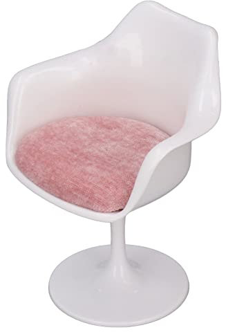 RiToEasysports Puppenhaus-Bürostuhl, Hohe ABS-Simulation, Runde Füße, Drehbare Puppenhausmöbel für 1: 6-Puppenhaus-Puppenhauszubehör(Mit Armlehne) Spielzeug Kinderspielzeug