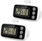 Vicloon Termometro da Frigorifero, 2Pcs Termometro Congelatore Digitale Impermeabile con Display Lcd, Con Batteria Sostituibile(Magnetico) per Frigo Registrazione Max/Min(Bianca/Nero)
