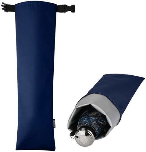 Cosmos 1 Pc Umbrella Bag Waterproof Travel Umbrellas Storage Pouches Wet Umbrella Cases Folding Umbrellas Sleeves Covers Portable Travel Umbrella Carry Bag for Home Outdoor (Blue Color)