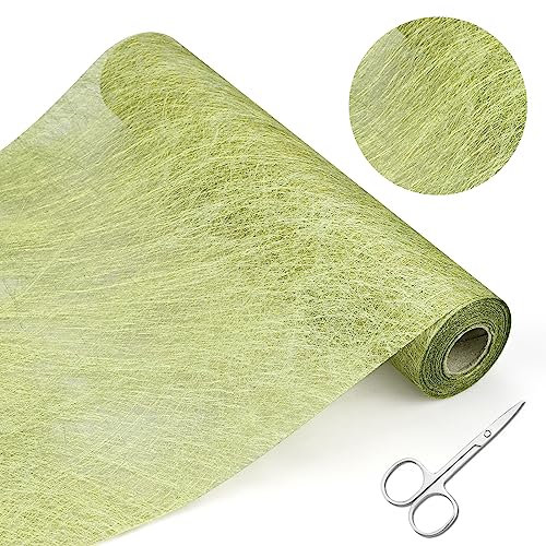 Vlies Tischband Tischläufer für Hochzeiten, 30cmx20M Wiederverwendbaren Dekostoff, für Hochzeiten Valentinstag Geburtstag Babyparty Festliche Dekoration (Grün, Vlies)