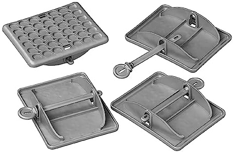 4x Stützplatten Set Unterlegplatte Wohnmobil Stützfußplatte max 900 kg/Stück