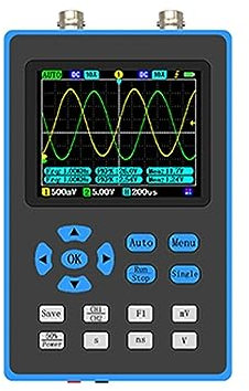 EBAYTV Oscilloscope Oscilloscope numérique 2.8 Pouces Bande passante 120M Double/monocanal afficha de sensibilité Verticale Analyse de Spectre FFT