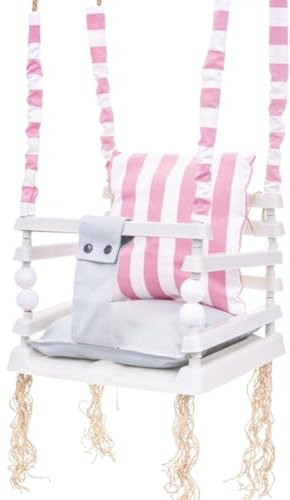 Love Gifts® Schaukelsitz Outdoor - Babyschaukel/Kinderschaukel - Schaukel für Garten, Zimmer oder Kinderzimmer in Farbe Rosa