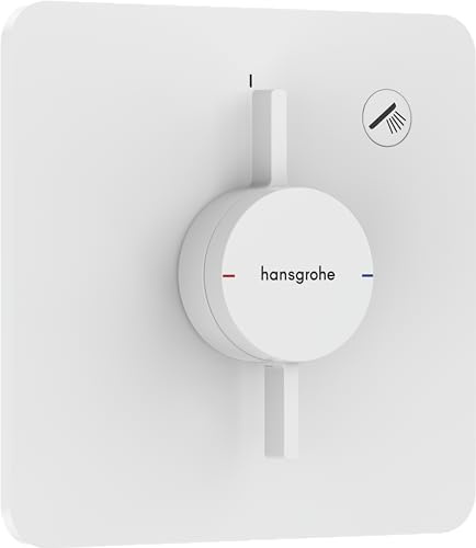 hansgrohe DuoTurn Q - Duscharmatur Unterputz für 1 Verbraucher, Mischbatterie Dusche, Einhebelmischer für iBox universal 2, Mattweiß