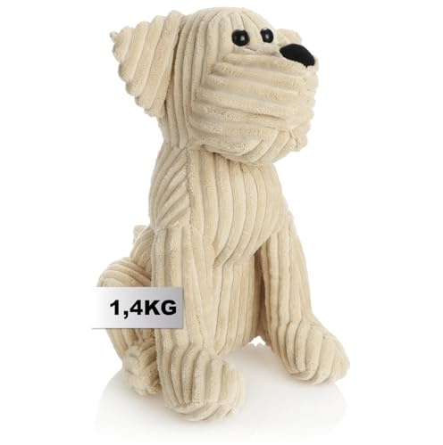 COM-FOUR® butée de porte - arrêt de porte lourd - design de chien mignon - accessoire de maison fonctionnel - butée pour fenêtres et portes - idéal pour les courants d'air (Oscar le chien)