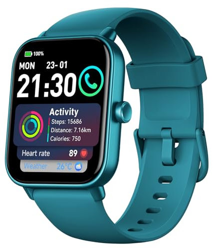 Smartwatch Herren mit Telefonfunktion,1,8 Fitnessuhr Damen mit Herzfrequenz SpO2 Stress Schlafmonitor, Alexa Integriert Watch, 110 Sportmodi, IP68 Wasserdichte Schrittzähler Sportuhr für Android iOS