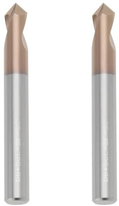 VGOL 2pcs 6mm Handle Chamfered Router Drill Bit V Groove 90 Degree Milling Cutter with TiSiN Coating Hard Alloy Milling Cutter for Engraving Chamfers