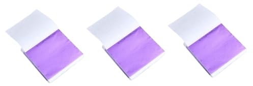 SHINEOFI 150 STK Gold Blatt metallisches Goldfolienblattpapier vergoldeter Schmuck Kunstgoldfolie Keramikdekoration Farbiges Folienpapier Nachahmung von Blattgold Kunstfolienpapier Violett