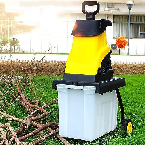 FBJAMZ 2500W Garden Shredder, Multi-purpose Leaf Shredder with 45L Collection Box, Suitable for Yard Cleanup, Landscaping Projects