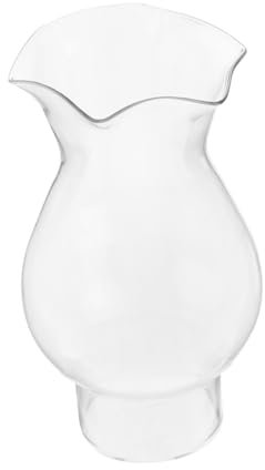 Levemolo Abat-jour En Verre Vintage Pour Lampe à Huile 3cm Remplacement De Cheminée Verre Transparent Décoratif Compatible Lampes à Pétrole Ambiance Chaleureuse Accessoire De à Huile