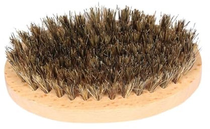 Ipetboom Ovaler Bartbürste Aus Buchenholz Mit Wildschweinborsten 8,5x4,5x2,8cm Bartreinigung Pflege Für Männer Natürliche Gesichtshaarbürste Durchblutungsförderung Vielseitig Für Barttypen