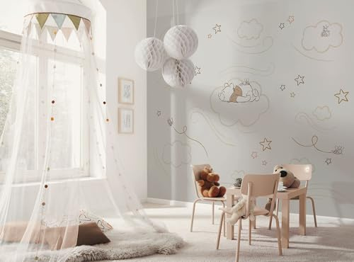 Komar Vlies Fototapete - Disney Winnie the Pooh Sleepy Little Bear - Größe 300 x 250 cm - Tapete, Kinderzimmer, Kindertapete