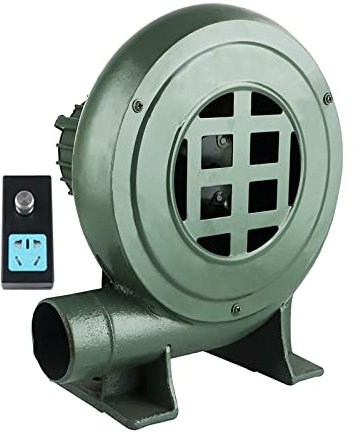 Pealihuy Souffleur électrique de forge, ventilateur électrique centrifuge à vitesse variable, grilles, barbecue forgé, cuivre, 250 W