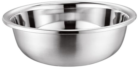 TOBBOMEY Cuenco Inoxidable Grueso Multifuncional para Cocina Lavado de para Hacer Platos al Vapor Ensaladera y Cuenco de Arroz Hogar y Utensilios de Mesa Plateado