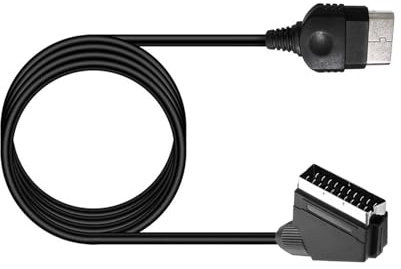 Hkfgdjdl Cavo scart RGBs, cavo scart RGBs per console Gen1 originali, connettori audio video neri da 180 cm