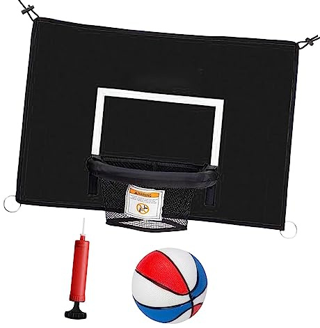 Mini trampolin basketring för utomhus universell studsmatta tillbehör 69 cm färgad boll